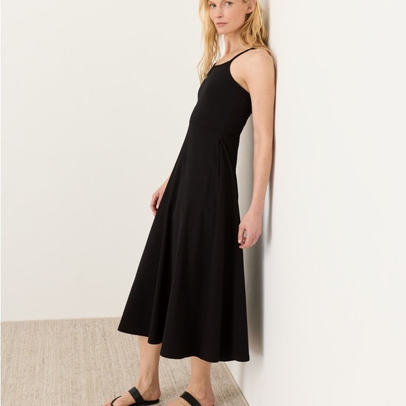 Women's Black Spaghetti-Strap Midi Dress - Picture 3 of 5